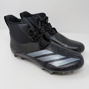 Adidas Adizero Chaos‎ Football Cleats Mens 10.5 Black Silver Snakeskin NEW